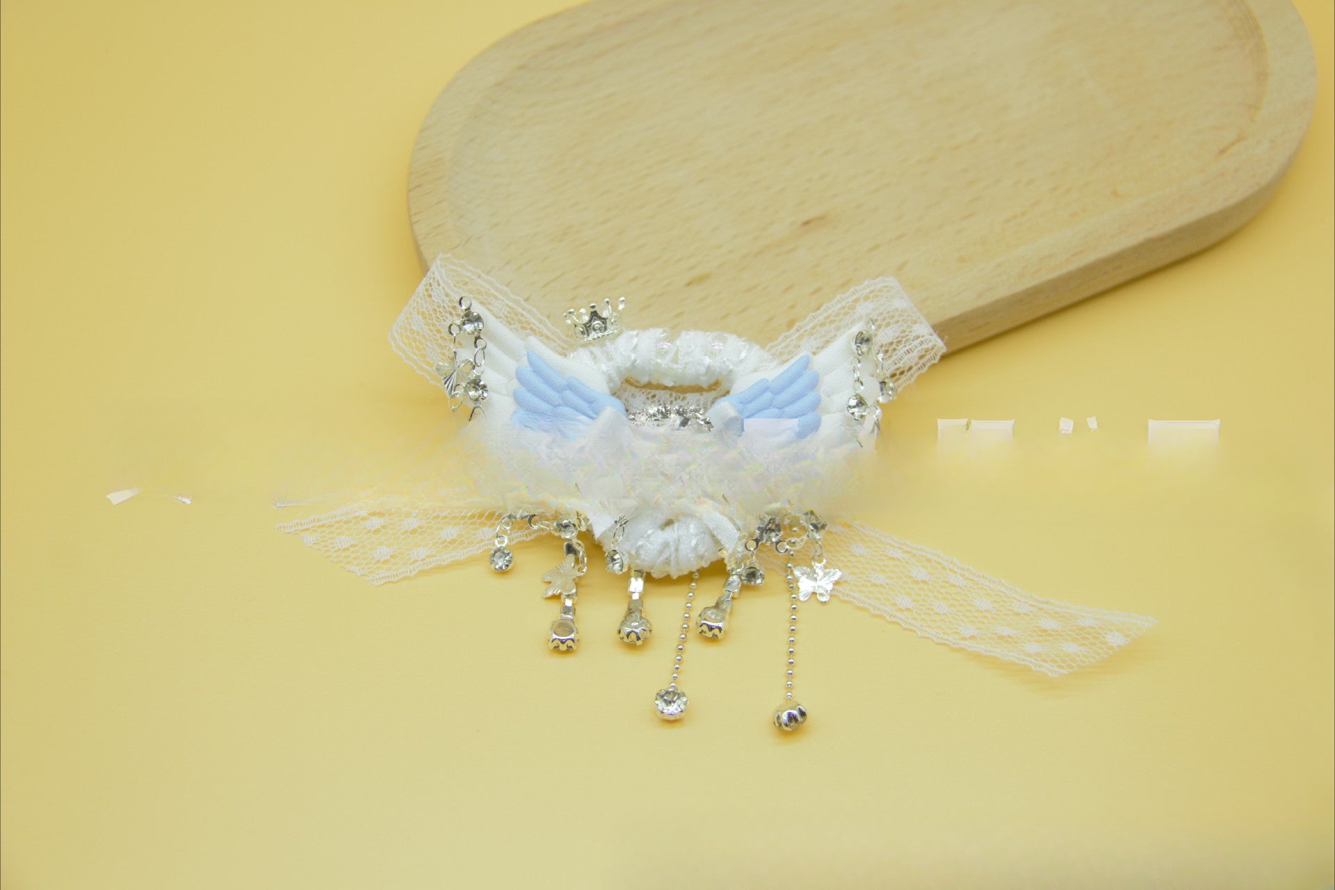 Wholesale 6pcs Heavy Industry High-quality Lace Bow Tassel Diamond DIY Jewelry Accessories